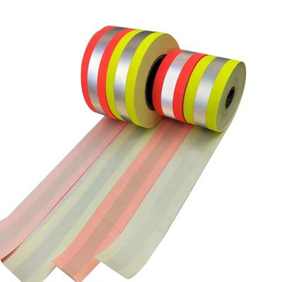 Czerwony Niebieski Odblaskowa Tkanina Bawełniana Fluo Żółty Czerwony Niebieski Hi Vis Odblaskowe Paski Do Kurtek