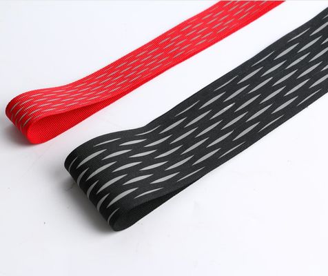 Żakardowy elastyczny pasek parciany Odblaskowy nylon tkany na odzież do toreb