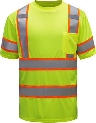 Koszulka polo Ansi Class 3 Work Hi Vis Lime Green Odblaskowe koszulki męskie