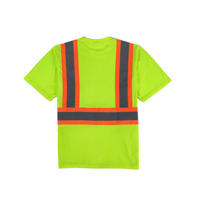 Koszulki z krótkim rękawem Class 3 Hi Vis Fr T-shirty ostrzegawcze o wysokiej widoczności Koszulki polo Odblaskowe