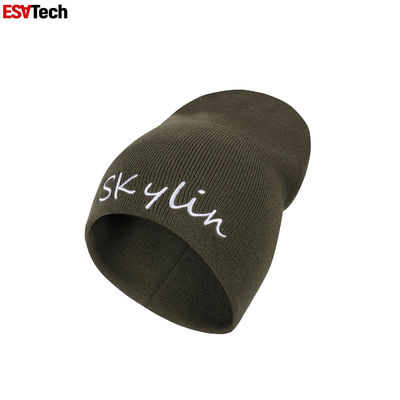 Dzianinowa odblaskowa czapka Beanie Running Żakardowy haftowany ocieplacz na głowę