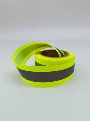 Taśma odblaskowa  Safety Silver Ribbon Taśma wykończeniowa Naszywana 25 mm x 50 metrów (żółto-srebrna)