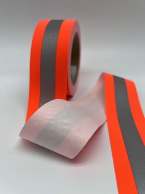 Czerwony Srebrowy Kolor Hi Vis Odrzucający Płomień Pas reflektorny 2,5 cm 5 cm 7,5 cm Taśma reflektorna