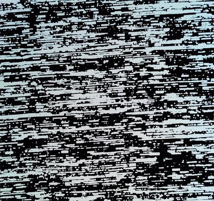 Brilliant Silver Imitation Bark 50D Mechanical Bullet Fabric (Czarny)